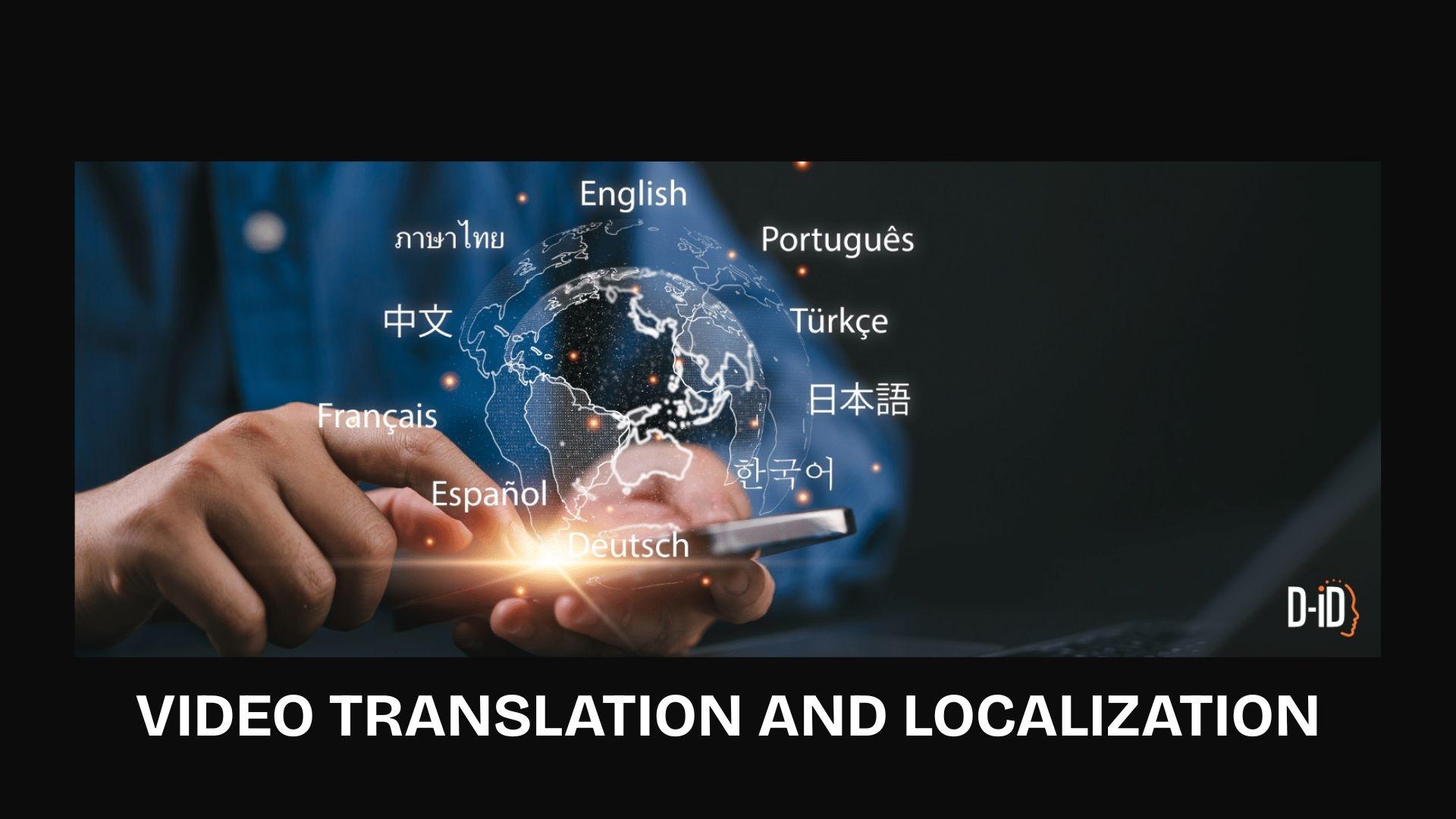 d-id video translation and localization