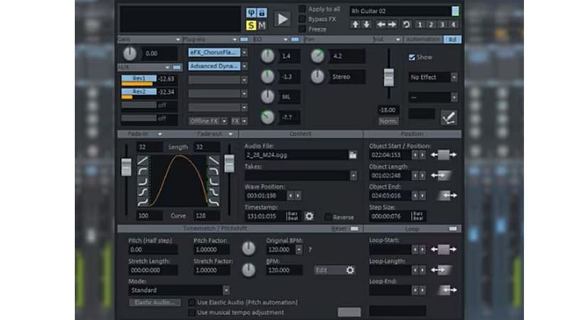samplitude daw object editor
