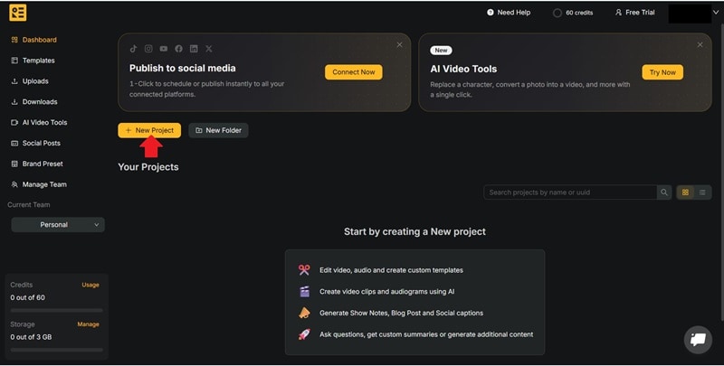 create a new project