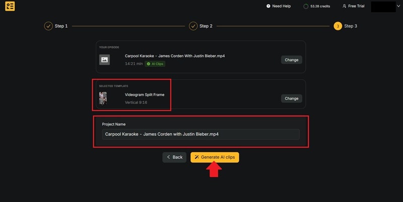 generate ai clips