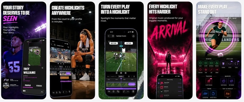 warpstream app sports highlight video maker