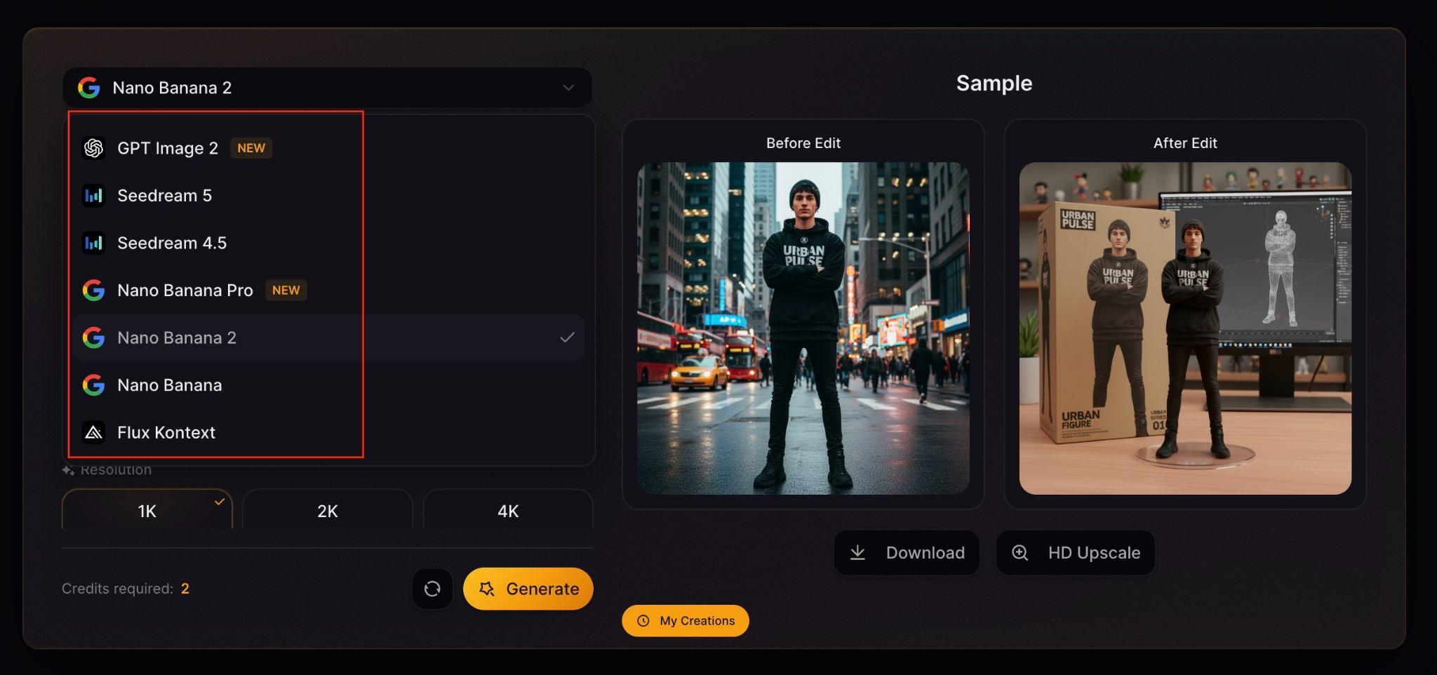 select model in aivvid ai