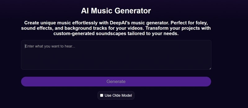 deepai music generator