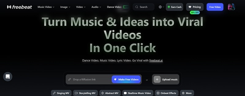freebeat ai homepage