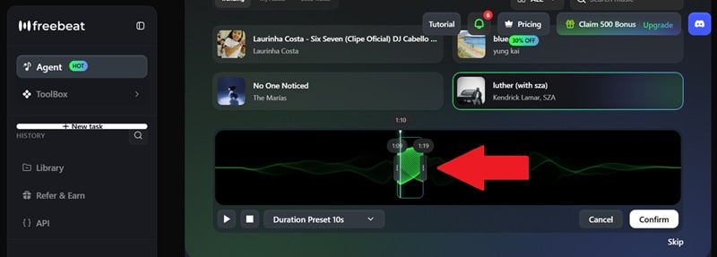 select part from your song