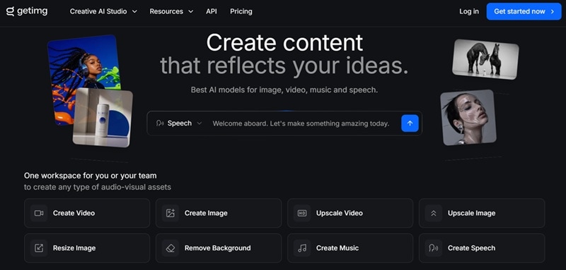 getimg ai website homepage