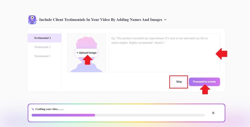 add client testimonials