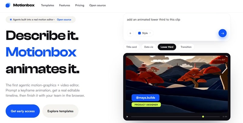 motionbox website homepage