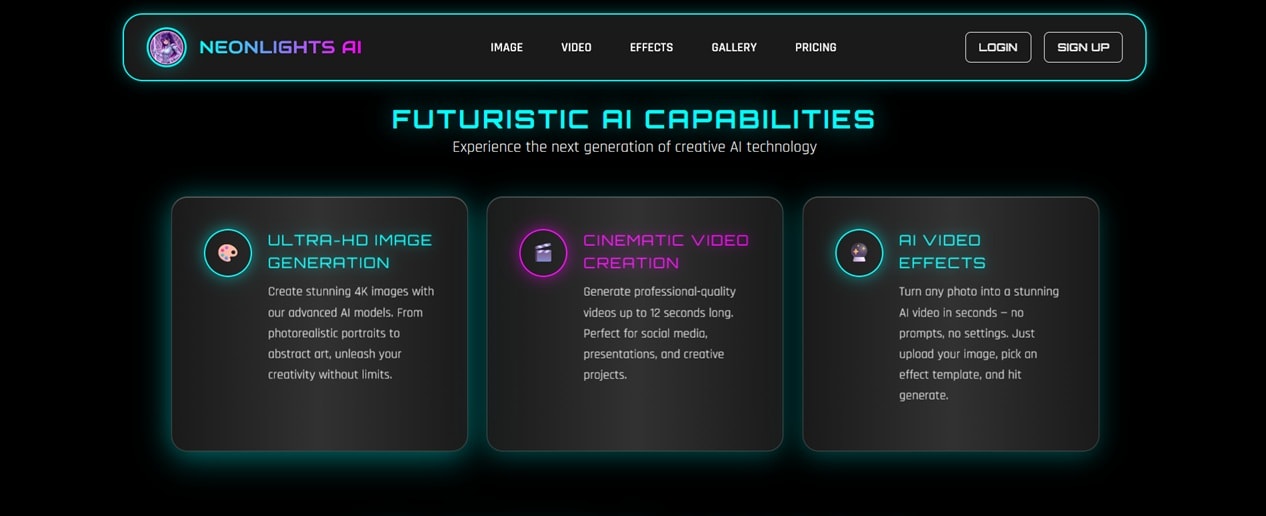 neonlights ai generator capabilities