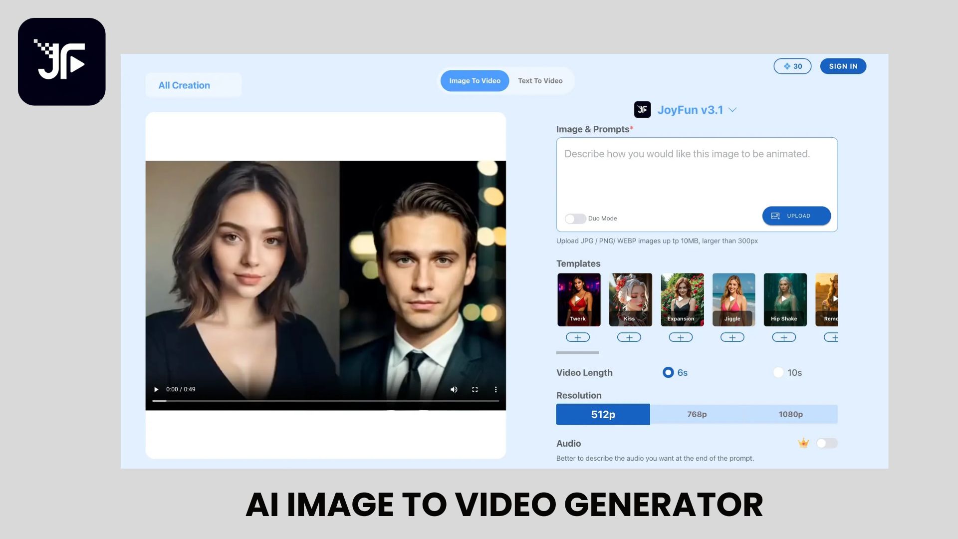 joyfun ai image to video generator