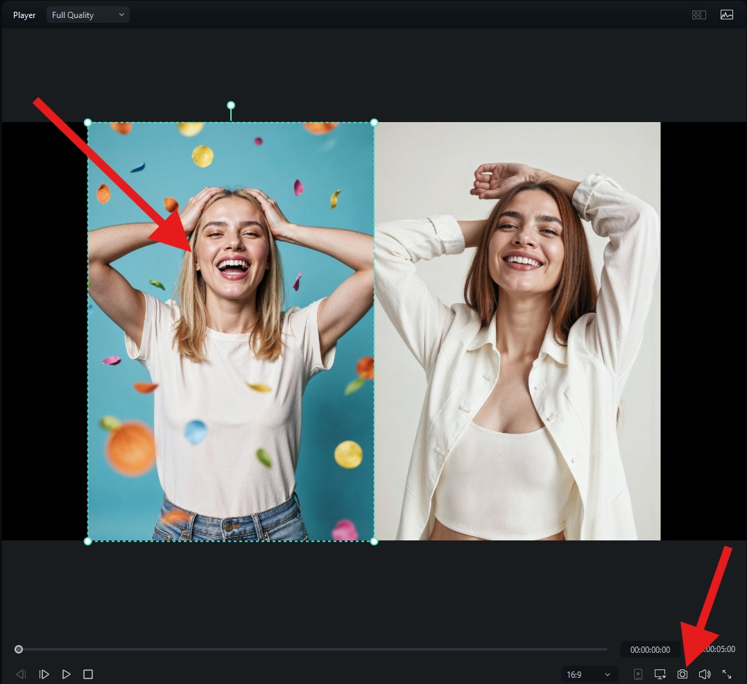 adjust side by side photo comparison