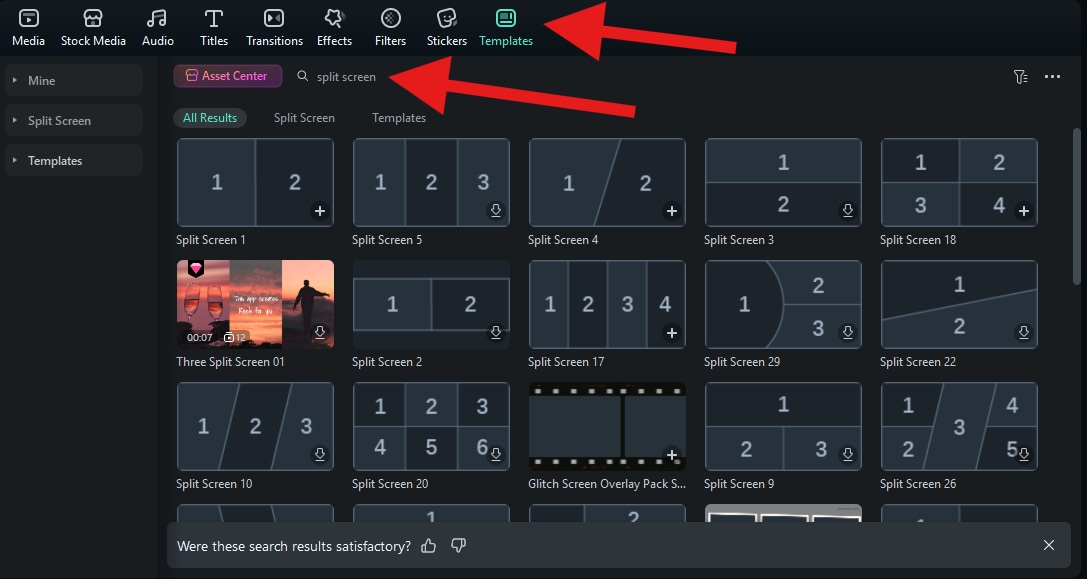 explore split screen templates in filmora