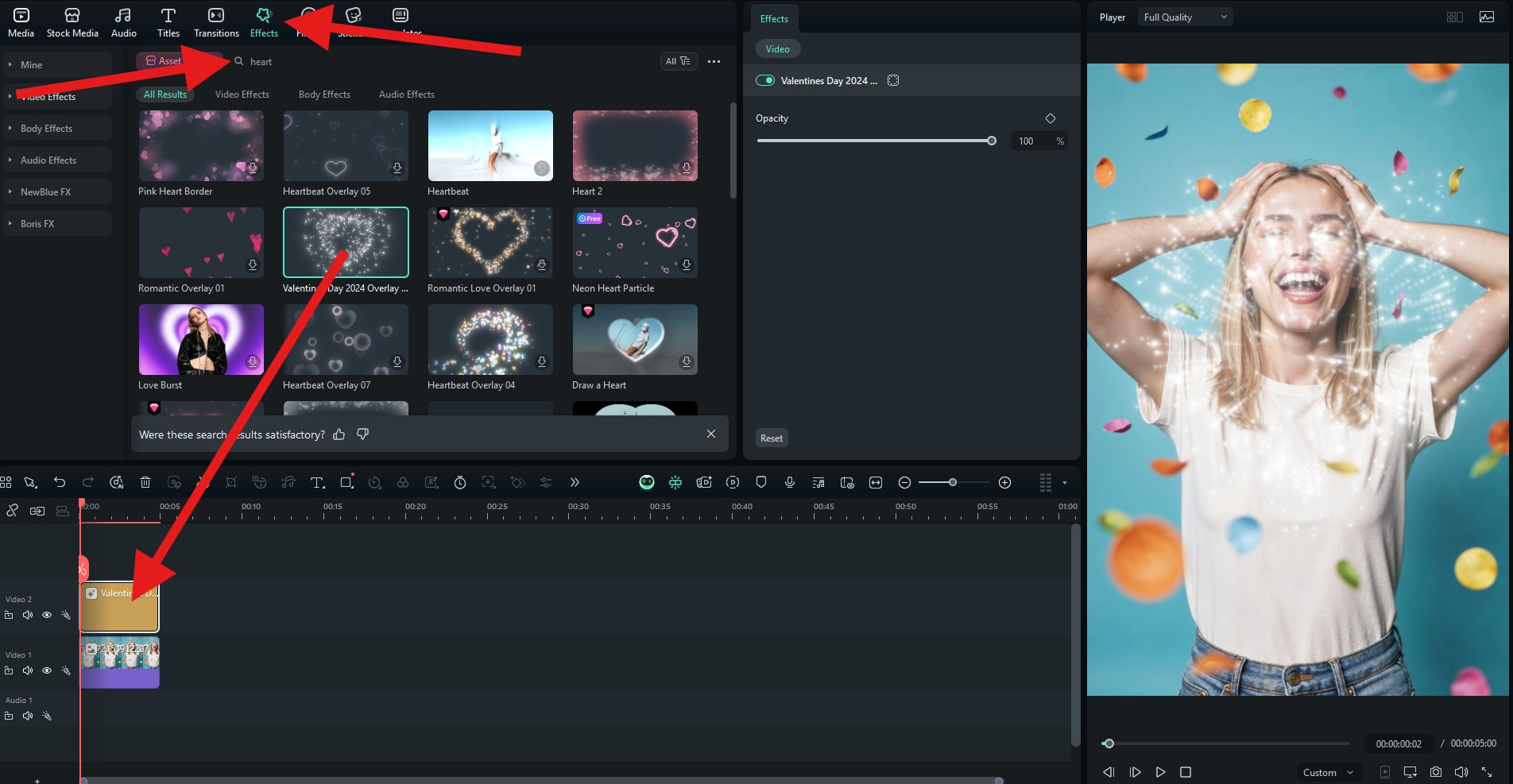 add heart effects to photos pc