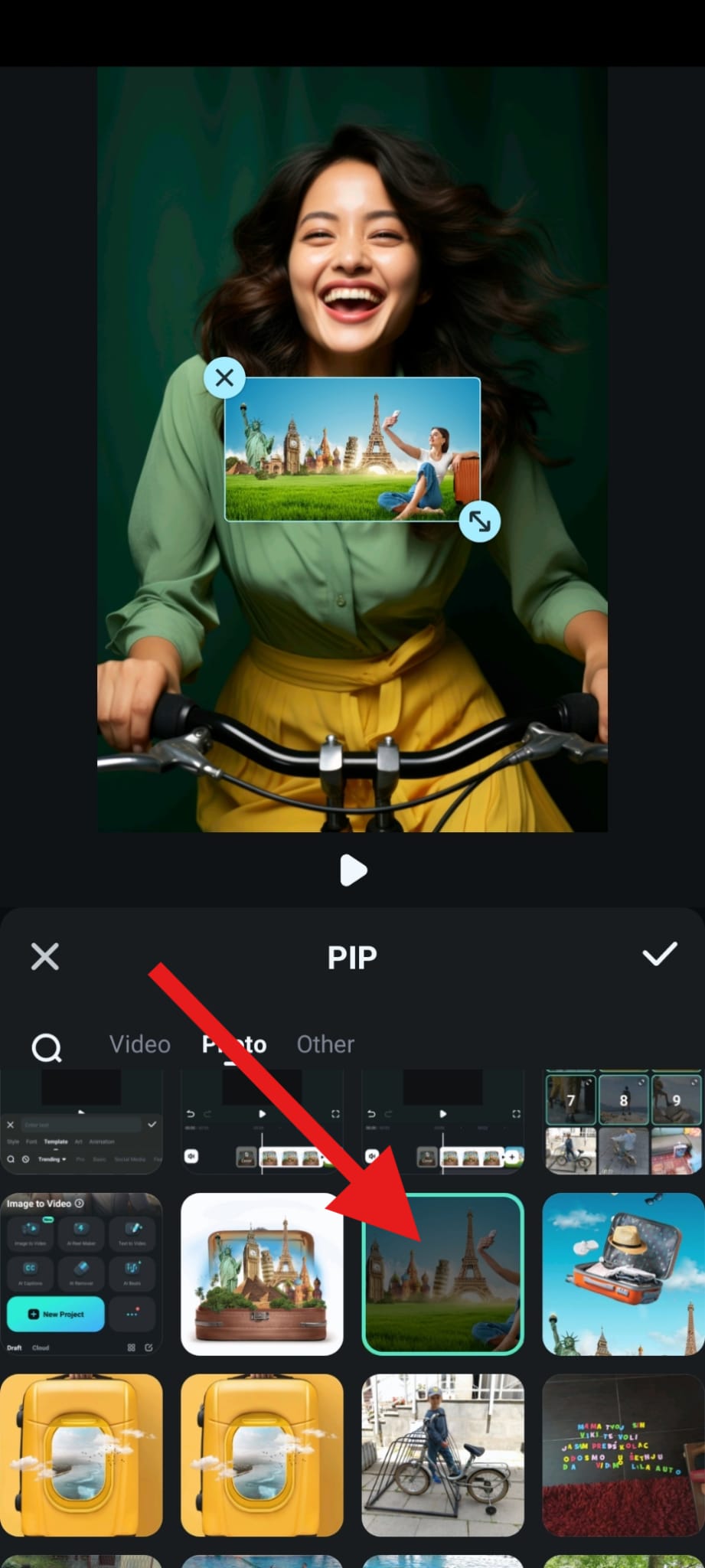 add second photo to project filmora