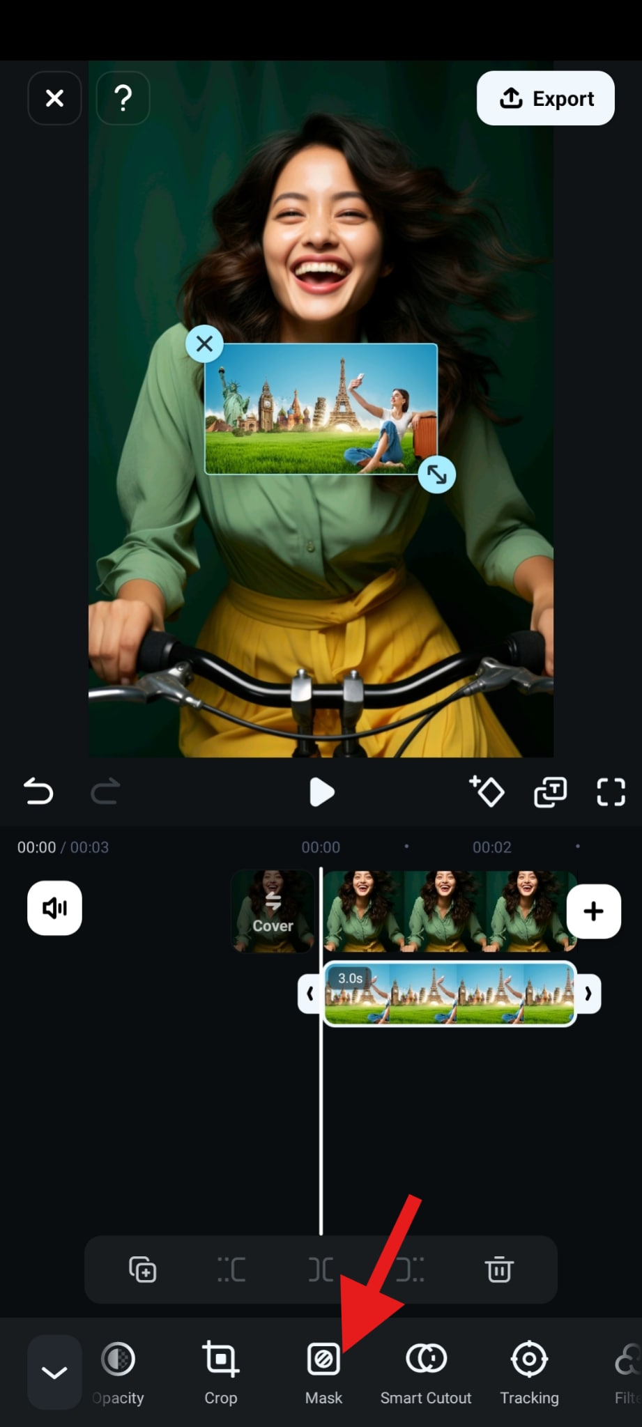 find image mask feature filmora mobile
