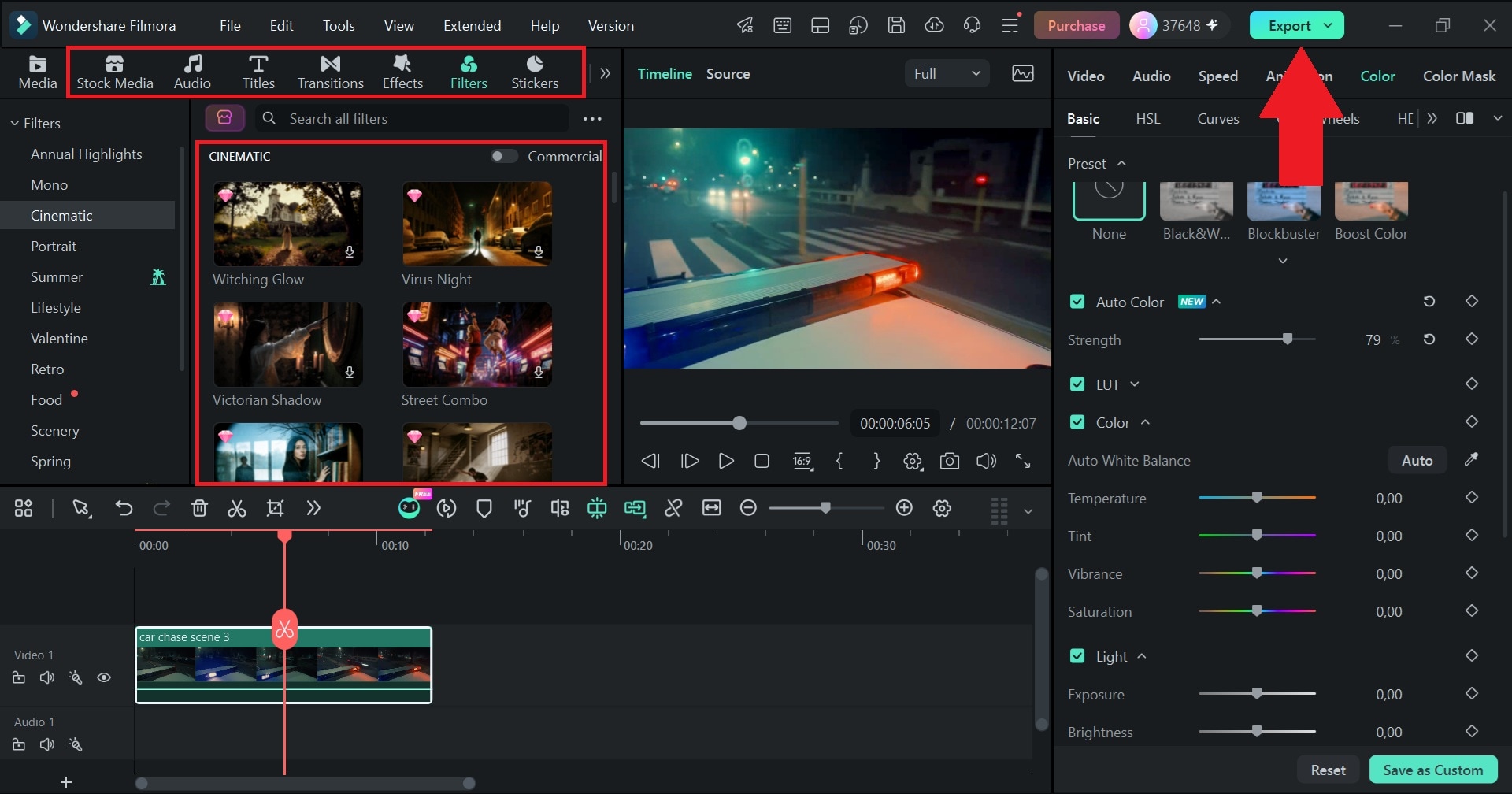 export your video