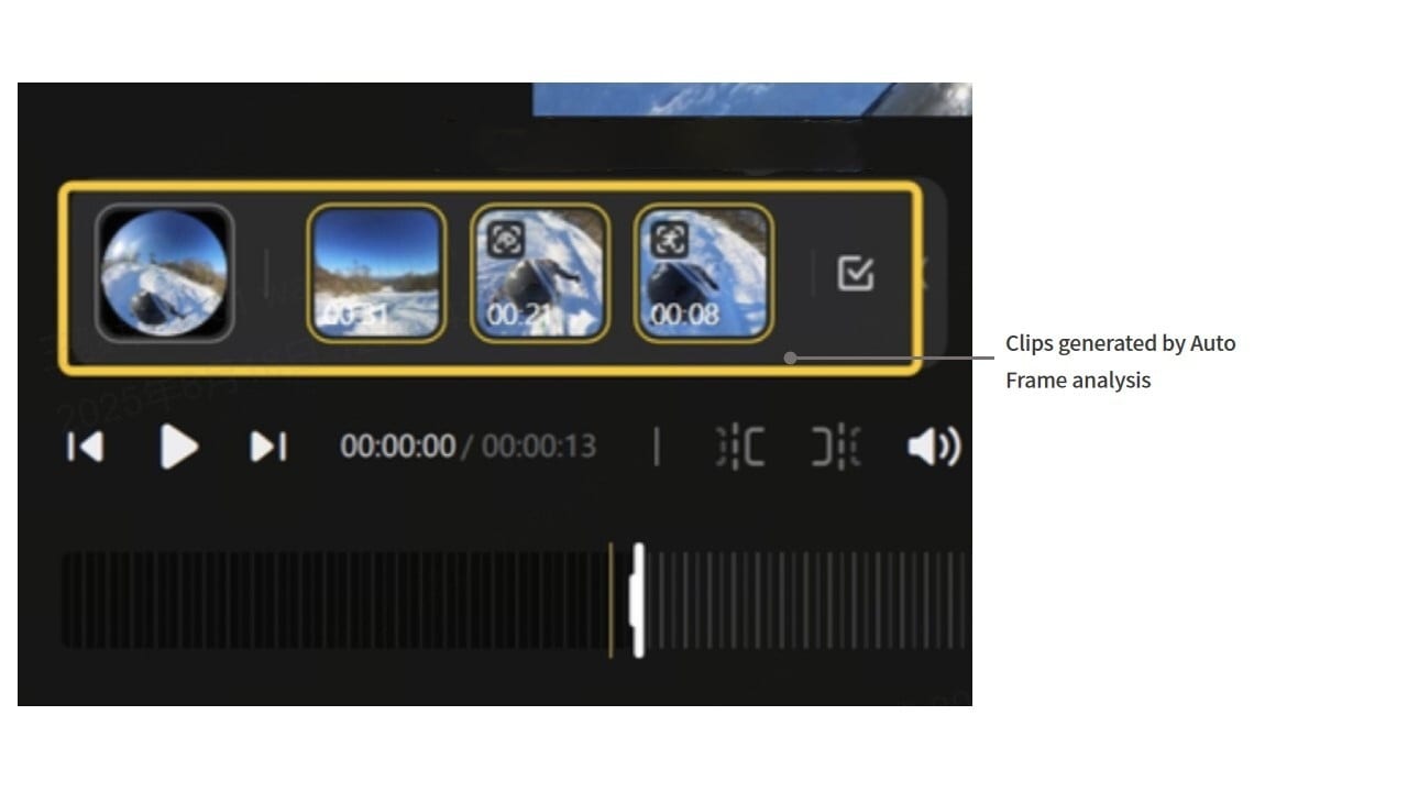 insta360 studio auto frame feature