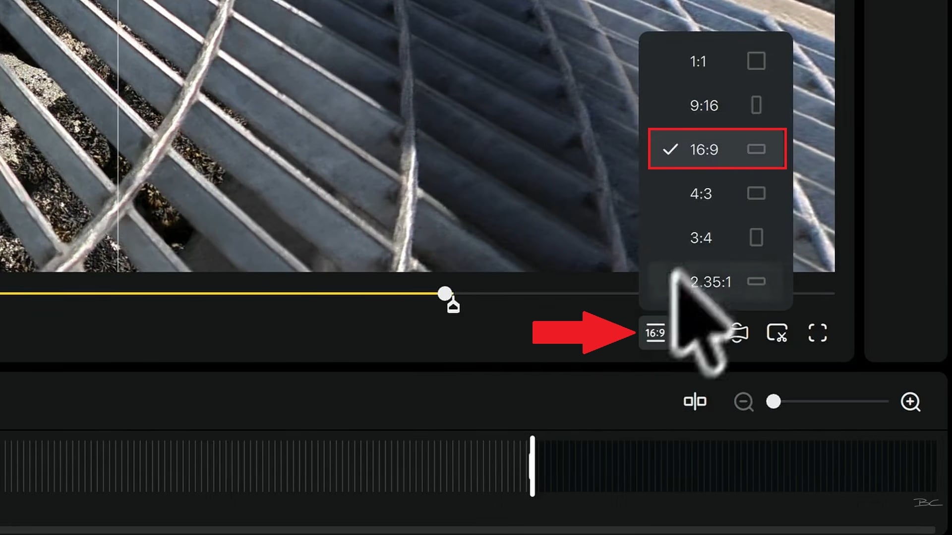 select aspect ratio