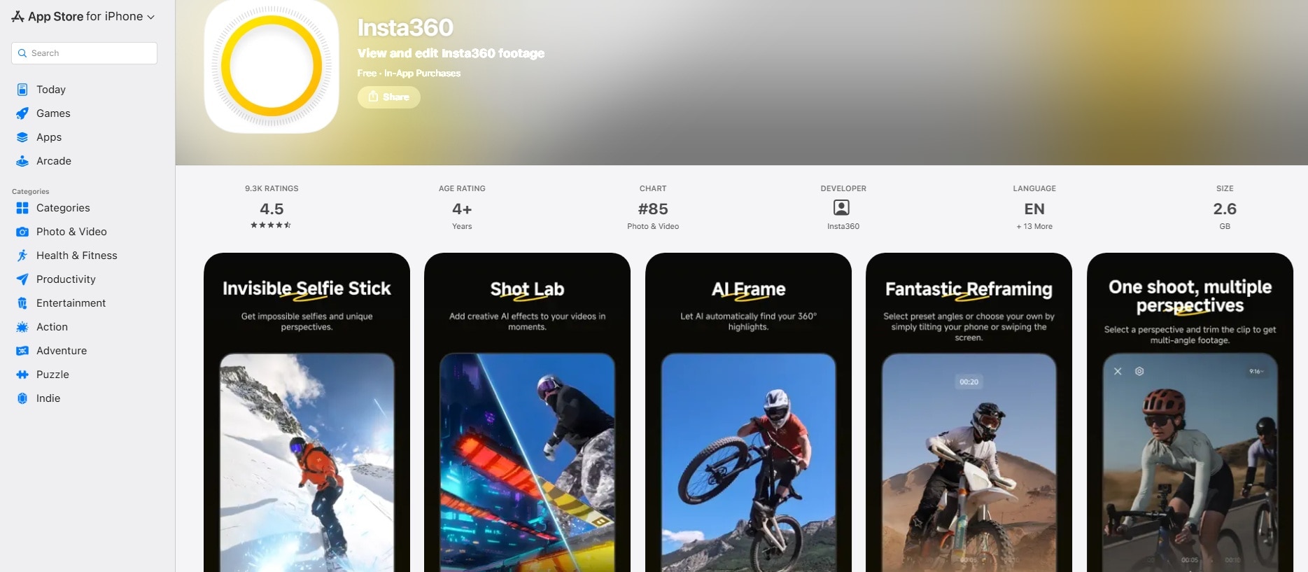 insta360 studio mobile app