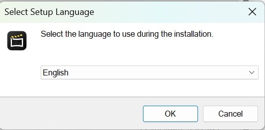 select installation language