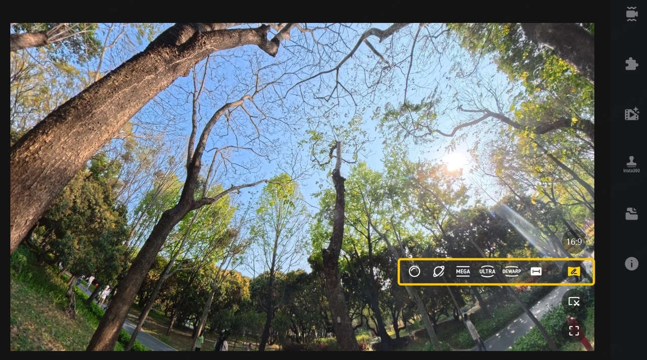 reframe 360 footage on insta360 studio