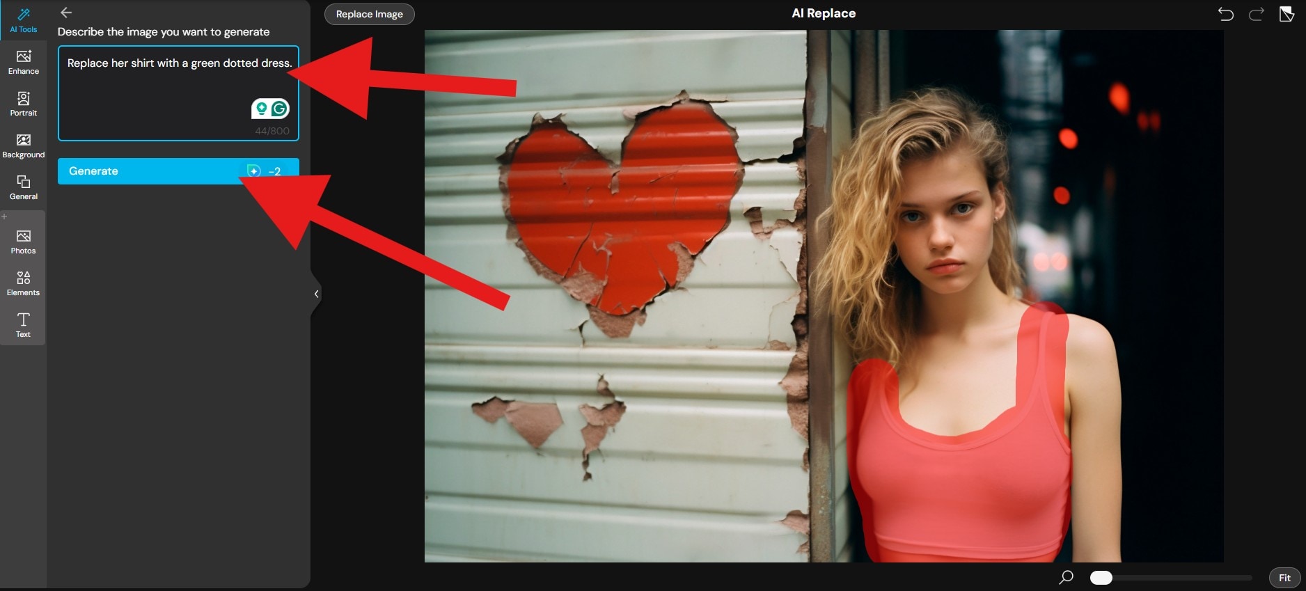 add a prompt and click generate
