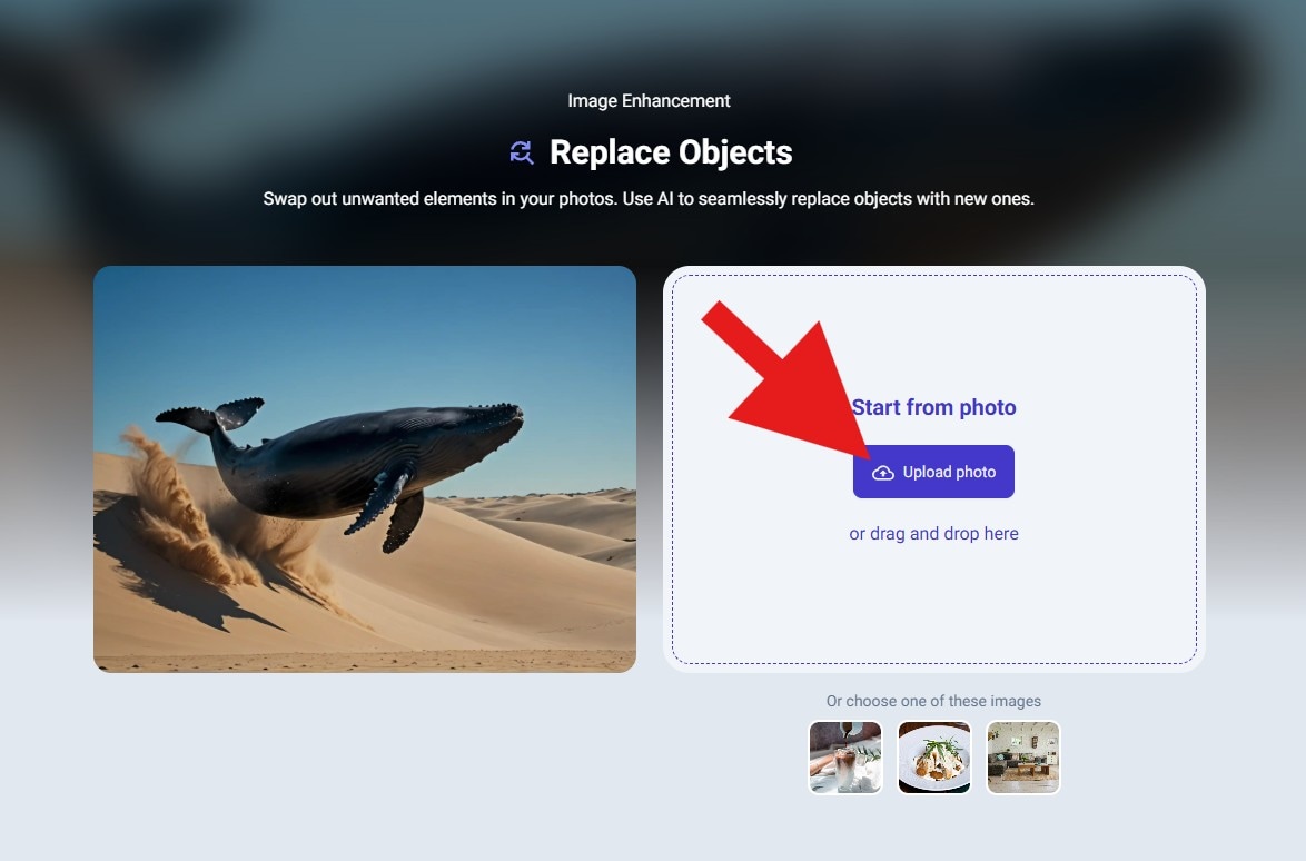 trynow ai object remover upload photo