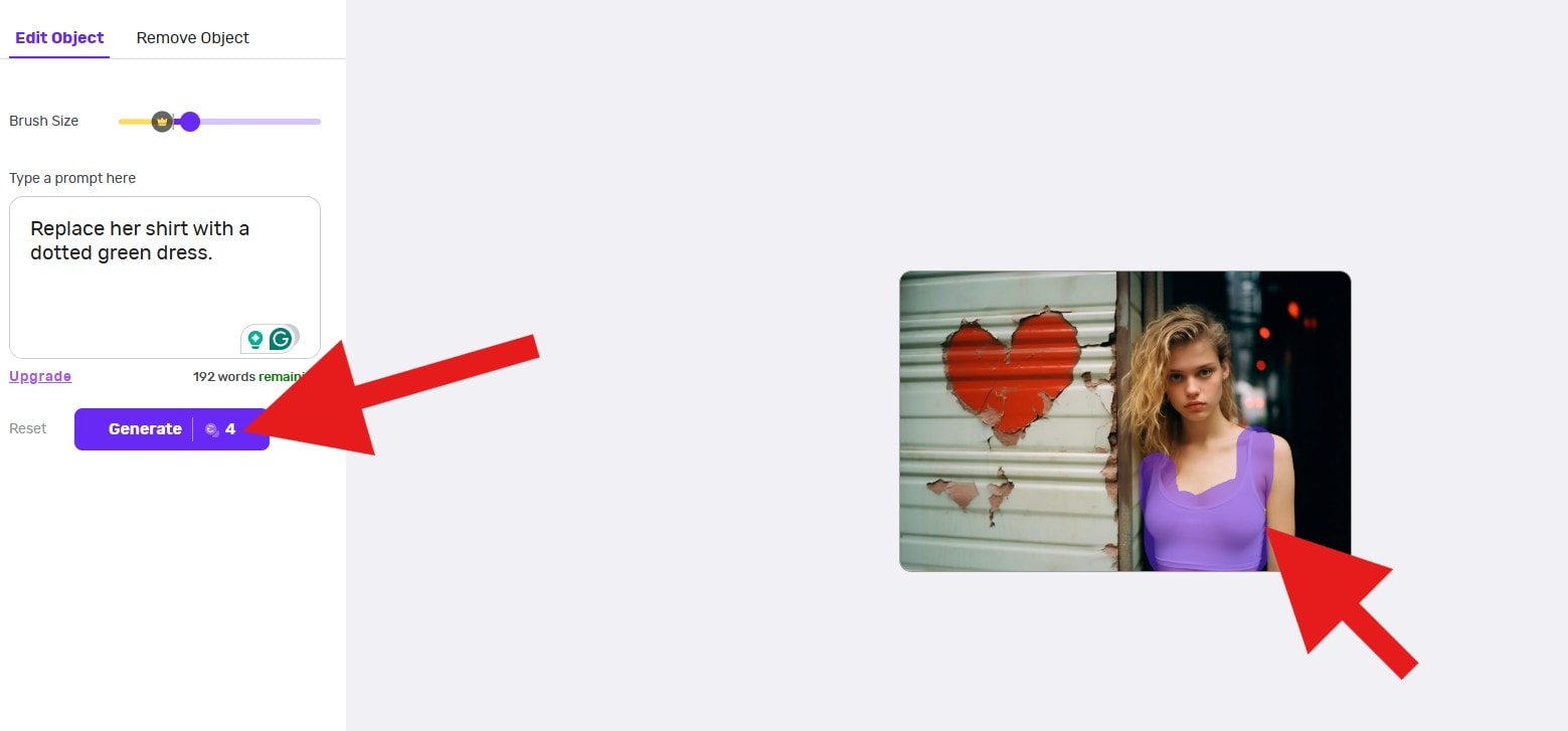 add text prompt and generate photo