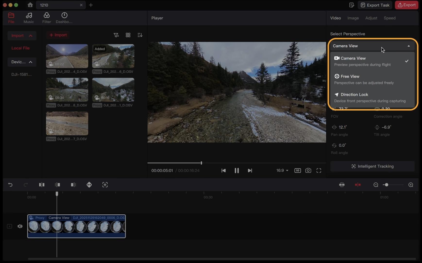 import choose viewing direction