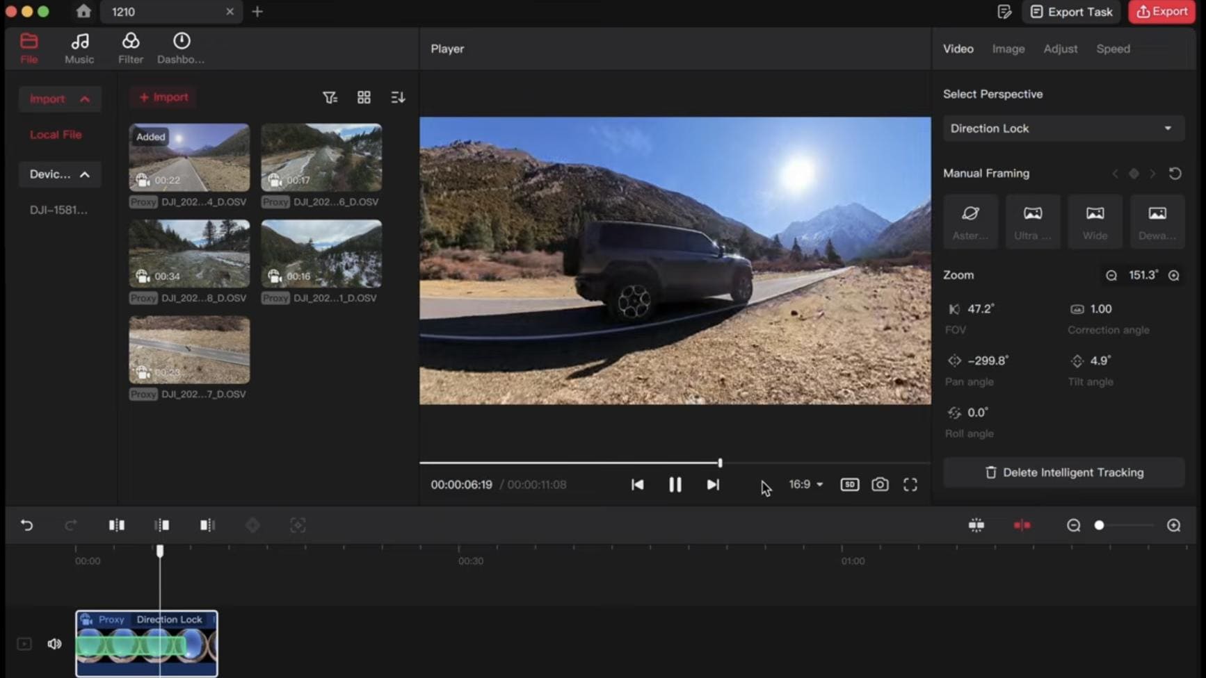 adjust and edit footage as needed