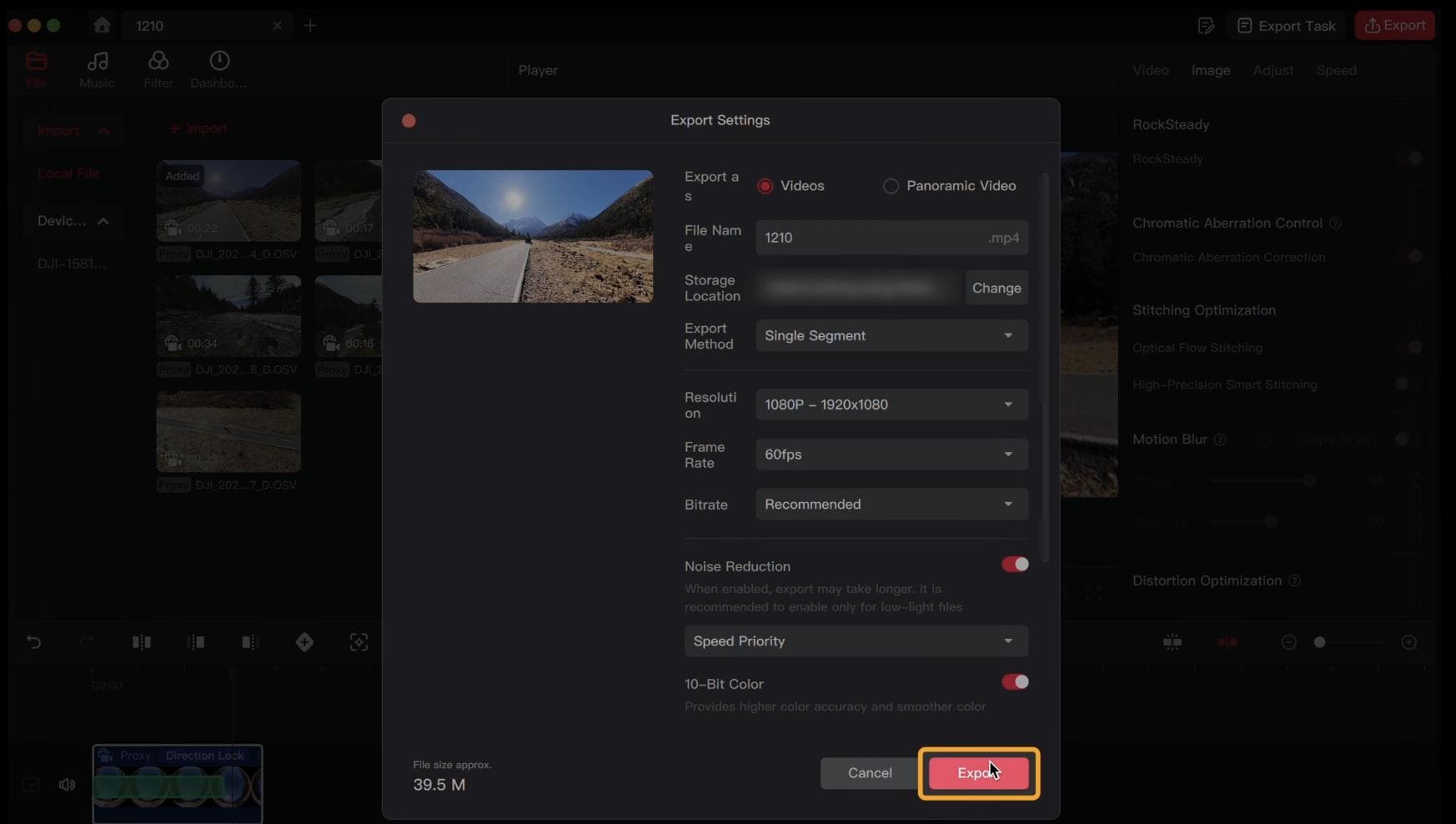 preview and export your video