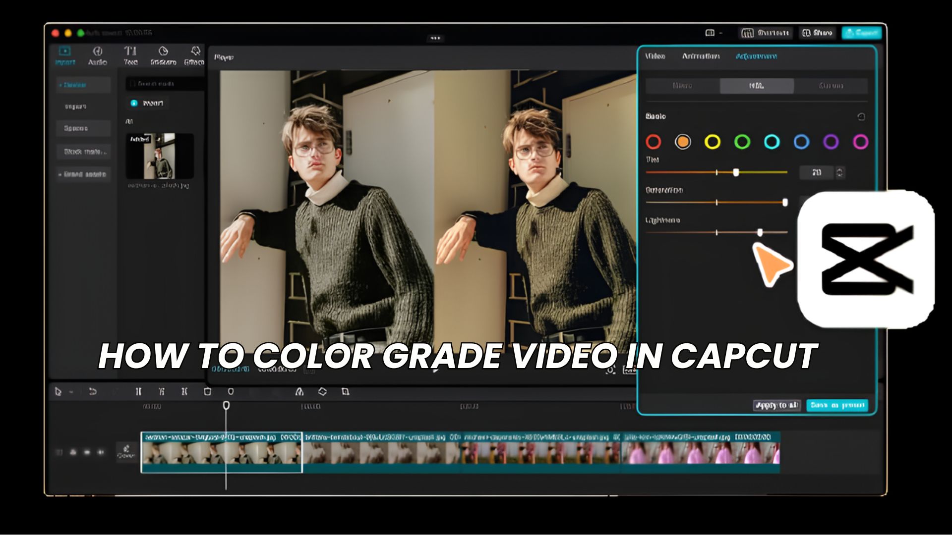 color grade video in capcut