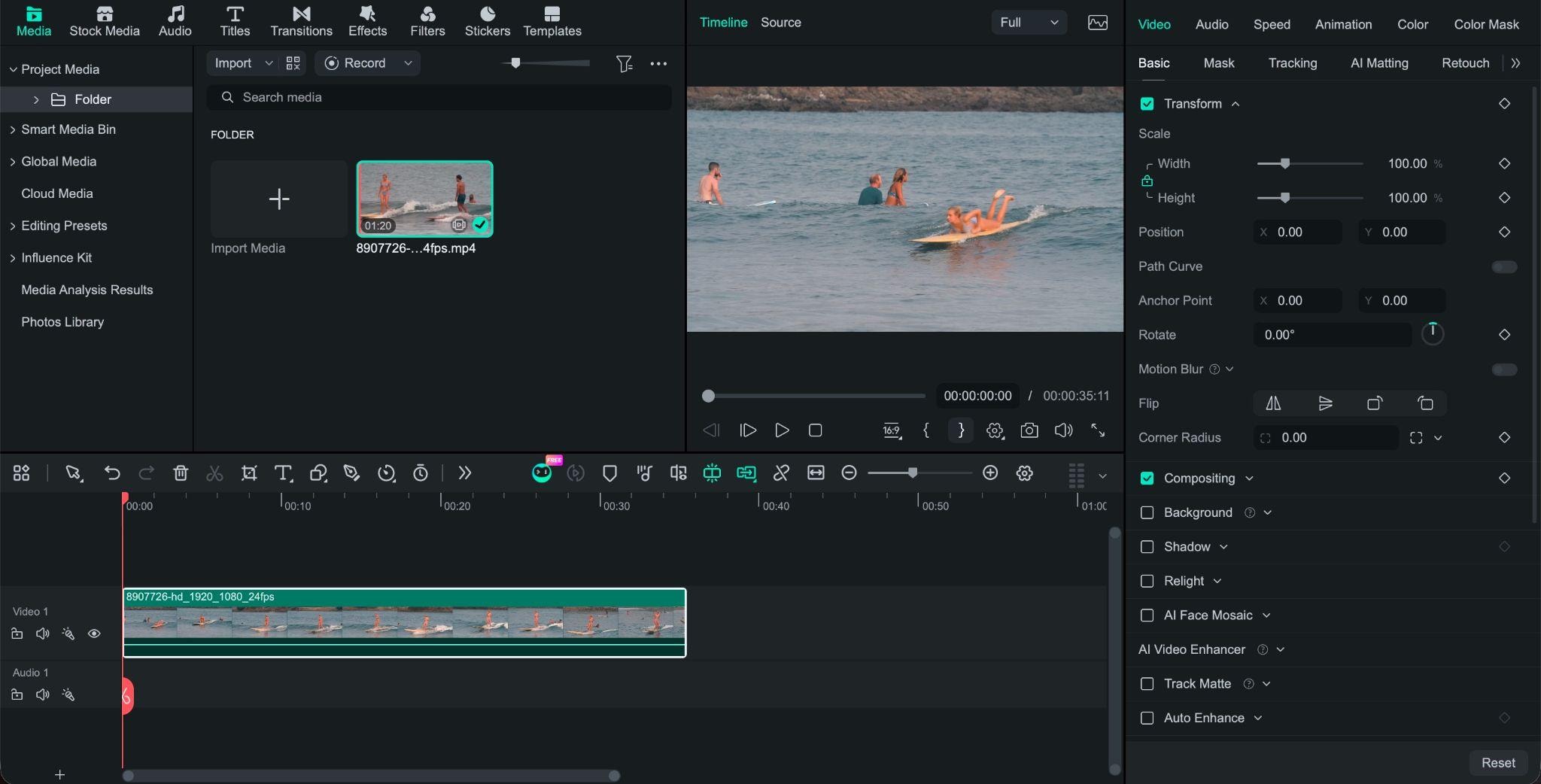 import footage to filmora
