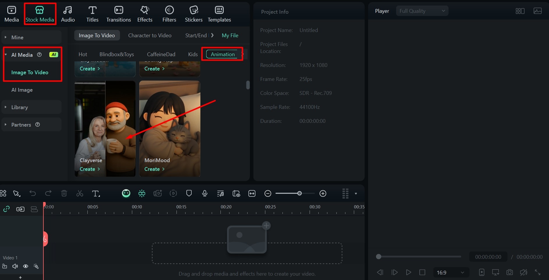 filmora image to video clayverse