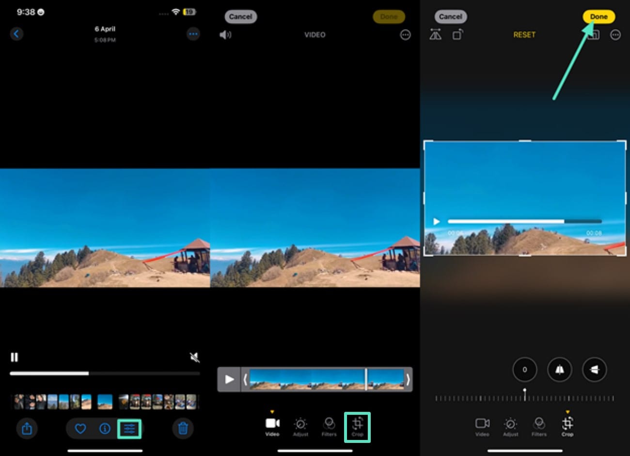 photos app iphone video zoom