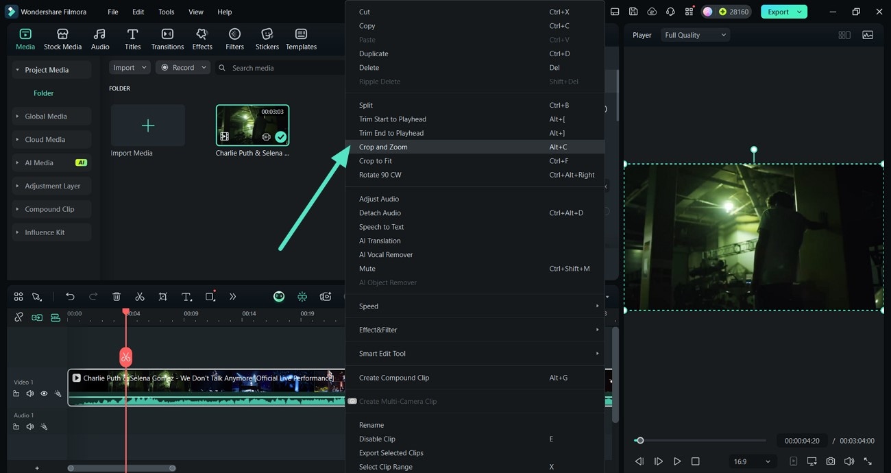navigate crop and zoom feature