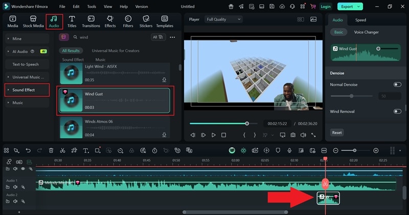 apply sound effects from library