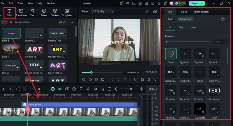 add text animate it