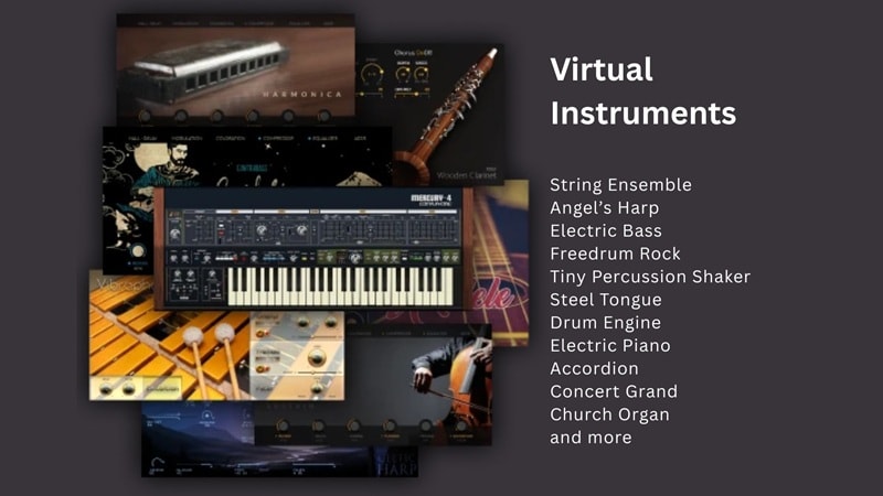 virtual instruments in magix music maker