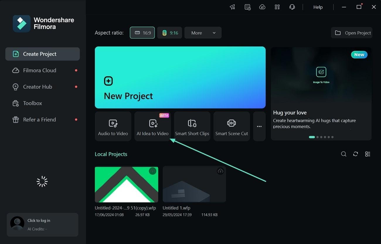 ai idea to video filmora tool