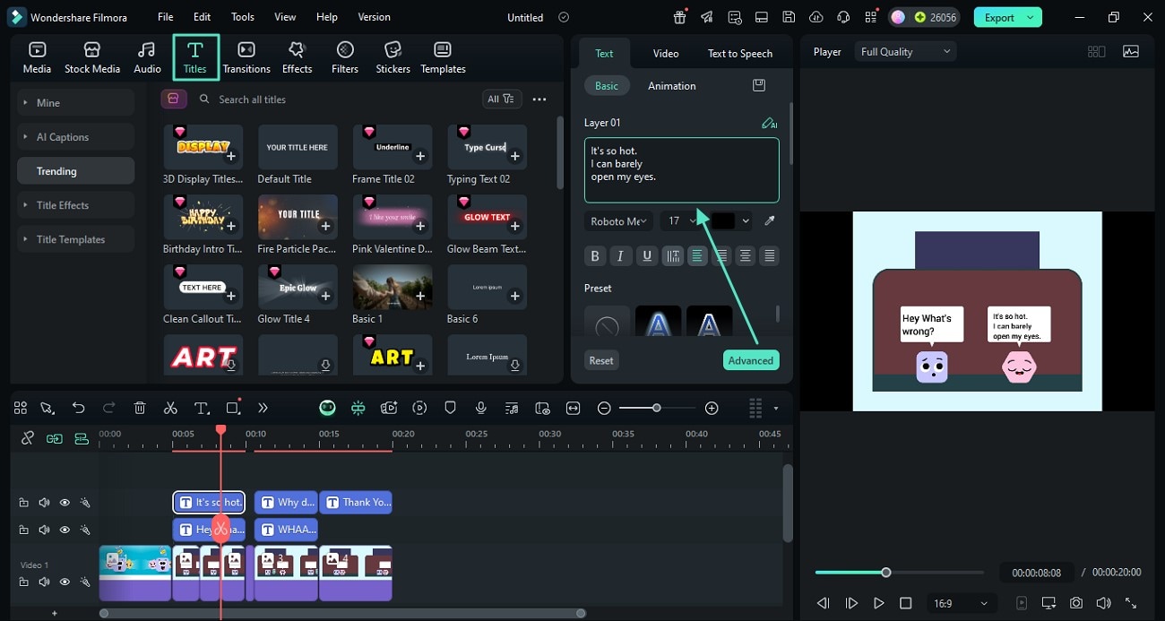 insert titles or annotate videos