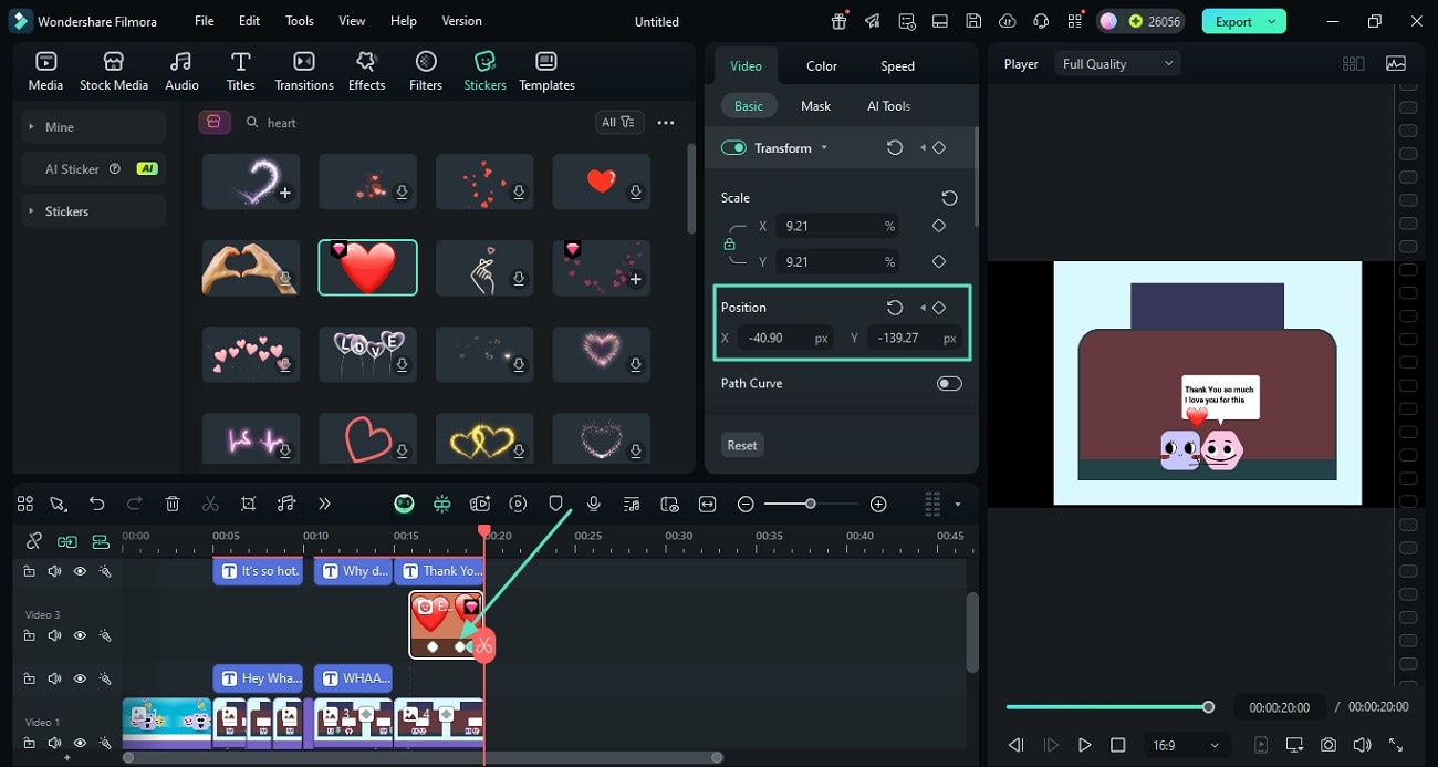add motion through keyframing