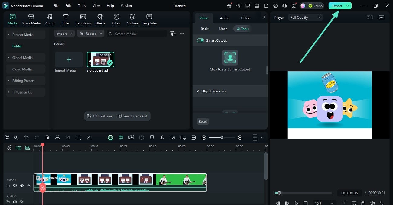 export final storyboard to device