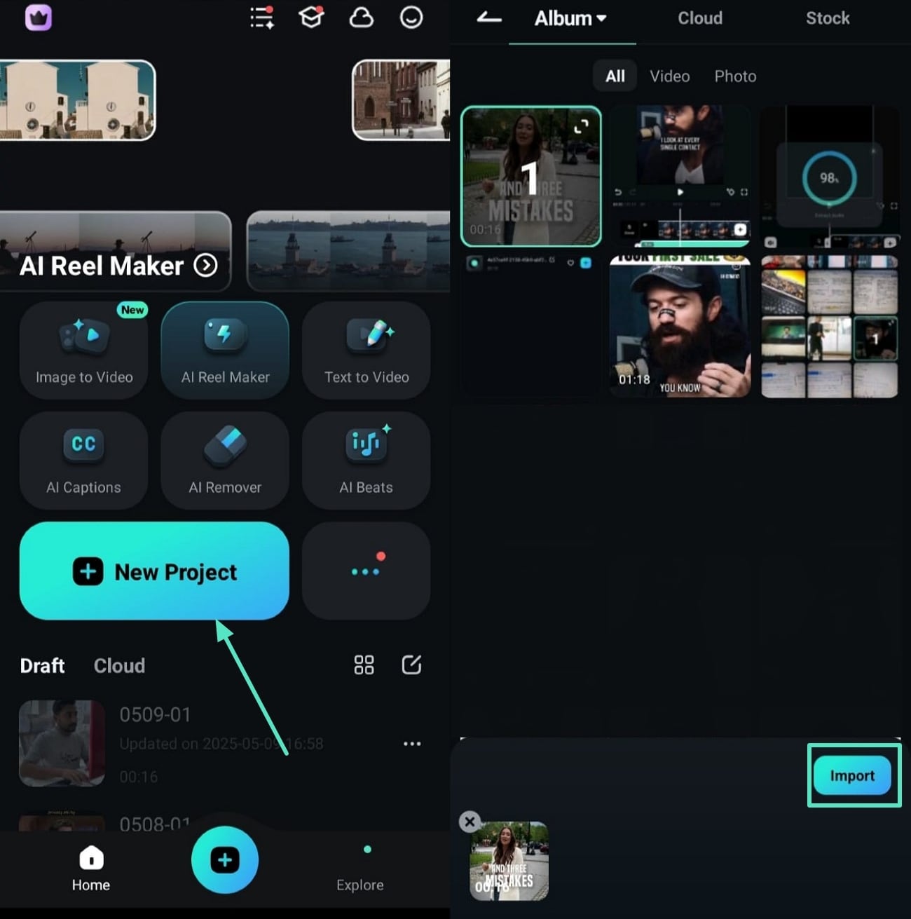 add video filmora app