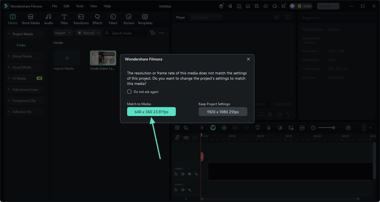 choose preset resolution