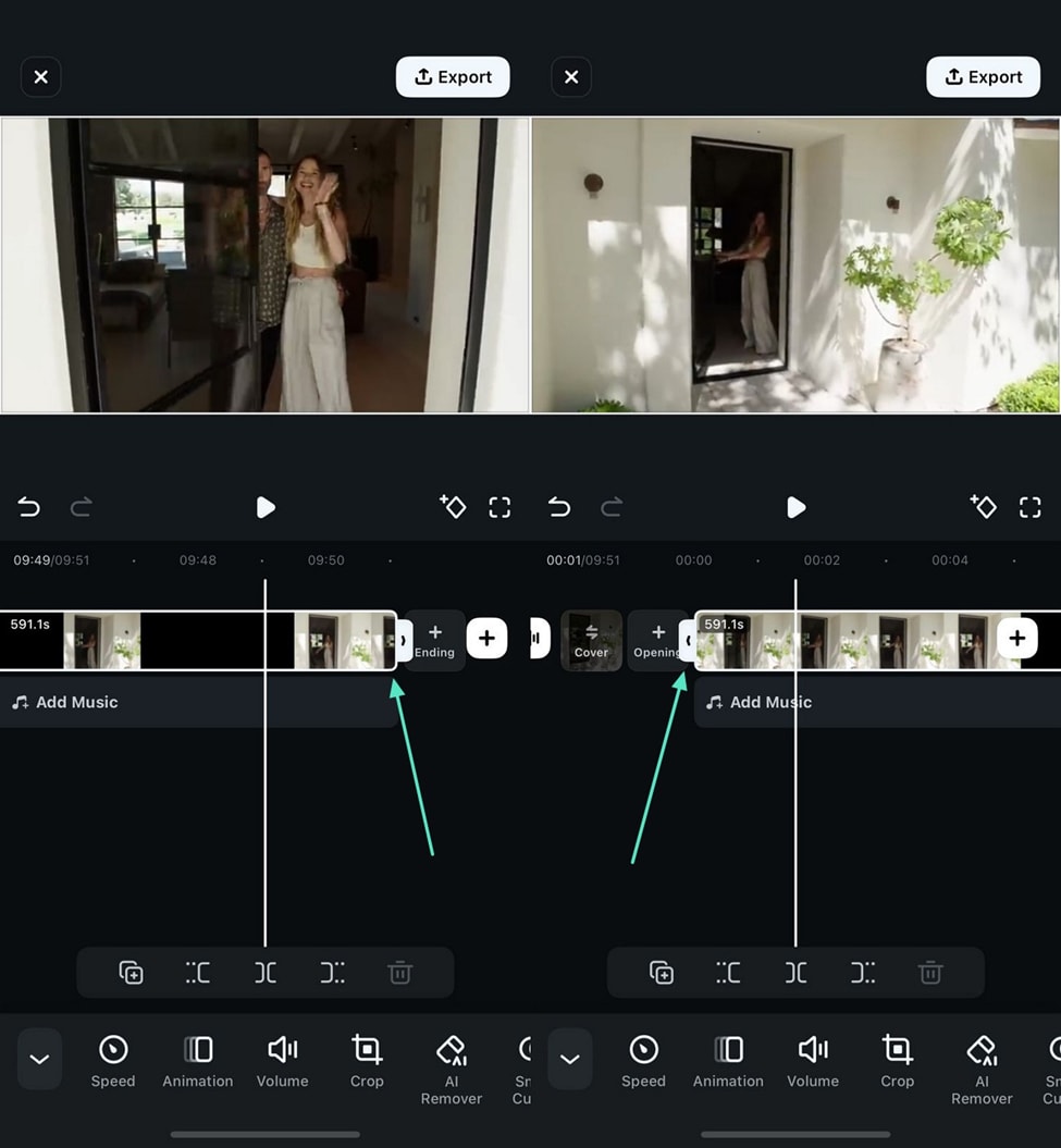 drag and reduce video filmora app