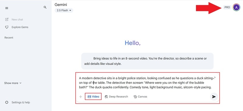 write effective prompt to generate video