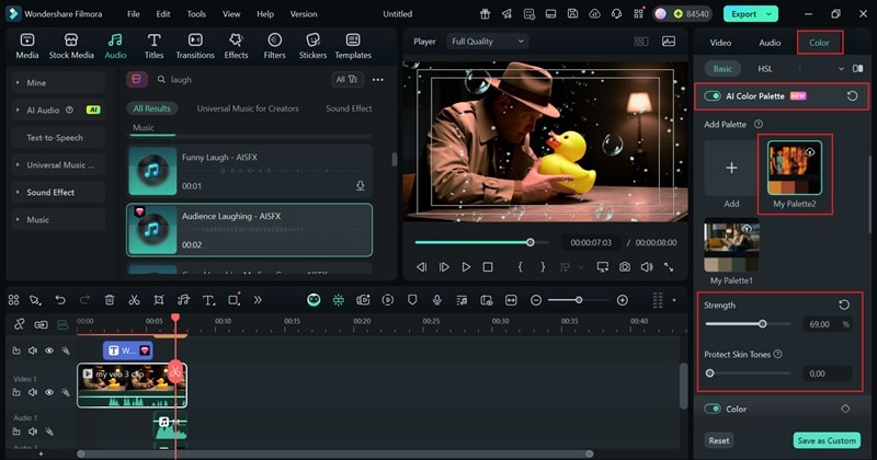 apply color grading from reference photo