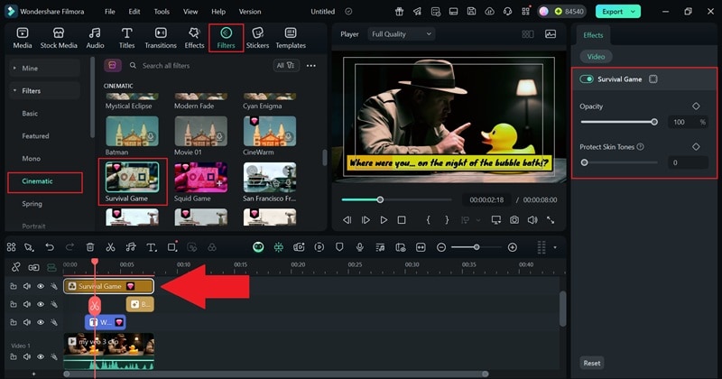 apply color grading from filters