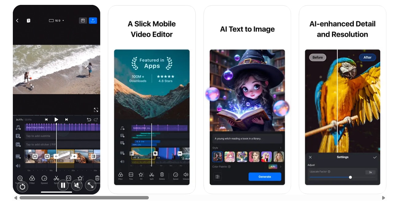 vn mobile app create movie trailer